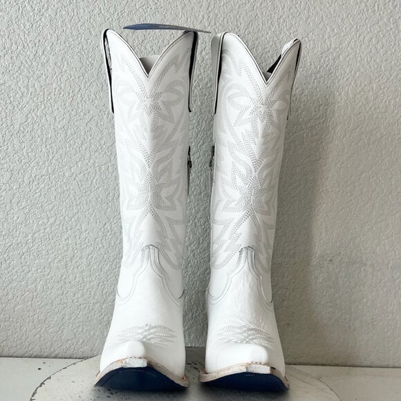 Lane MEGAN MORONEY Cowboy Boots Smokeshow Womens 9 White Western Cowgirl Tall - Picture 6 of 12
